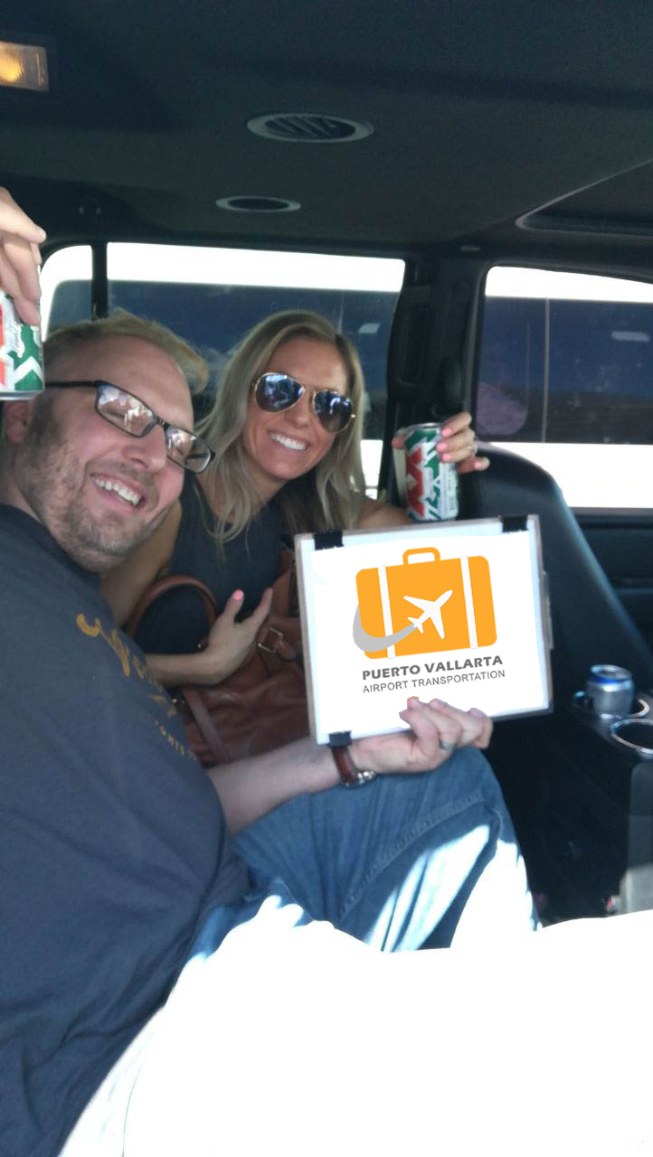 A couple of happy customers having a beer onboard